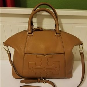 Tory Burch Bombe-T cognac Purse